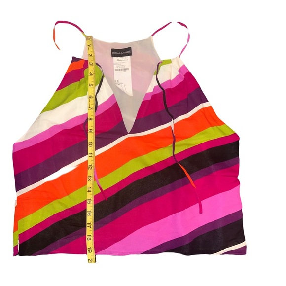 Rena Lange Lined Silk Sleeveless Blouse Multicolor Large Measurements Included - Picture 6 of 7